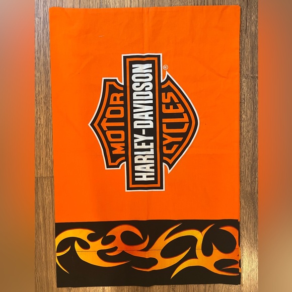 Orange HARLEY DAVIDSON PILLOWCASE (Standard) Bar and Shield Logo Cotton blend - Picture 1 of 3